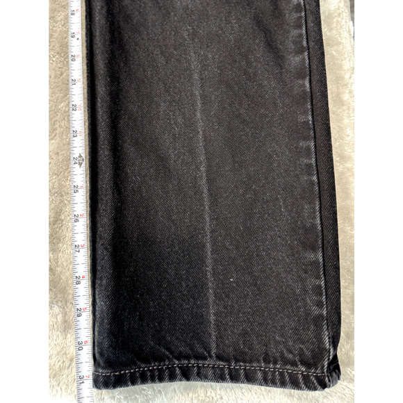 Levi's 505 Black Jeans Cotton Regular Fit Straight Mens Size 38x32 Measure 36x31 - Picture 4 of 9